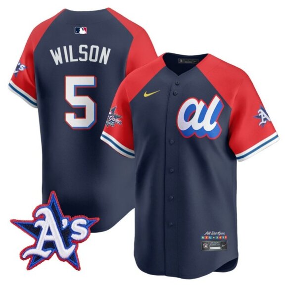 Mens Youths Kids Womens Jacob Wilson Navy Red 2025 All Star Jersey Stitched